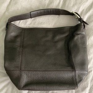 Dark Brown Leather Cole Haan Bucket Bag